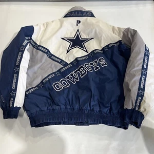 Vtg Dallas Cowboys Pro Player Puffer Jacket Xxl 90s Y2K Fashion - Picture 1 of 7