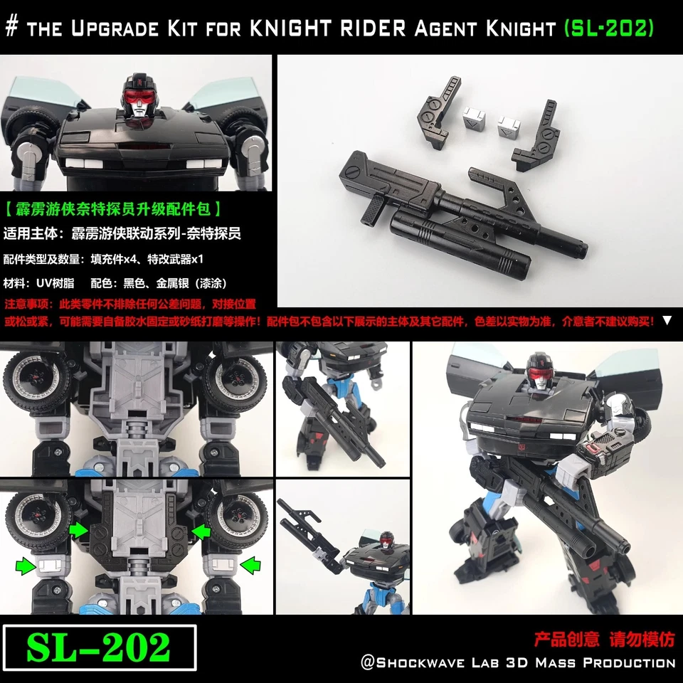 Kit de actualización de pistola de armas Shockwave Lab 3D SL-202 para KNIGHT RIDER AGENT KNIGHT SET Foto 1 de 1
