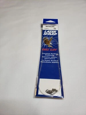 Eagle Claw Baitholder Snelled Fish Hooks  6pk Size 10 - Image 1 of 2