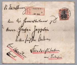 Brief an Excellenz Graf Ferdinand von Zeppelin 1909 - Bild 1 von 2
