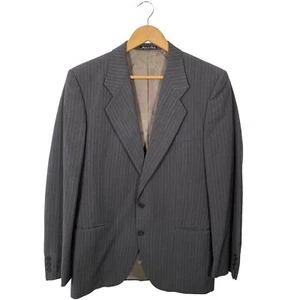Vintage 'Mani' by Giorgio Armani Vertical Striped Virgin Wool Blazer - Picture 1 of 9
