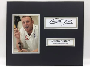 RARE Andrew Flintoff England Cricket Signed Photo Display + COA AUTOGRAPH ASHES - Picture 1 of 3