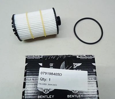 Filtro de aceite de motor Bentley 2011 en adelante Continental GT V8 OEM # 079198405D Foto 1 de 4