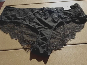 Lane Bryant Cacique Cheeky Panties Underwear Lace Open X Back Black Plus 14/ 16 - Picture 1 of 7