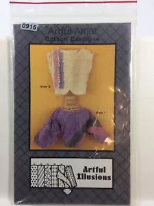 Artful Illusions Crafts Kunstvolle Kleidung Baumwolle Strickjacke Pullover - Bild 1 von 6