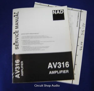 Original NAD AV316 Amplifier Service Manual - Picture 1 of 2