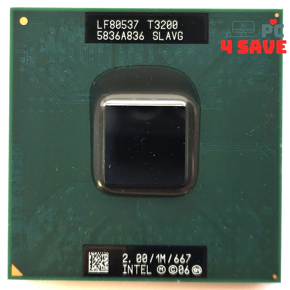Intel Pentium Dual-Core T3200 2.0GHz Socket P Laptop Mobile CPU Processor SLAVG - Image 1 of 1