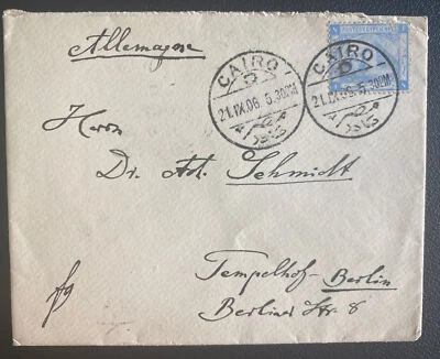 1906 Cairo Egypt  cover To Berlin Germany - Image 1 of 2