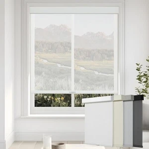 White Customized 5% Openness Free-Stop UV Anti Thermal Protection Solar Shades - Picture 1 of 4