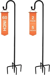 60" Adjustable for Bird-Feeder Lantern Plant-Hook Garden-Stake - Picture 1 of 6