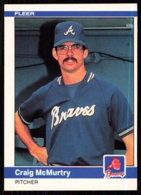 1984 Fleer Craig McMurtry Rookie Atlanta Braves #184 - Image 1 of 2