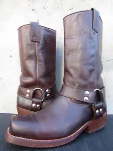 Vintage Buffalo Harness Brown Boots Damen Square Toe Western - EU 41 | US 10 - Bild 1 von 9