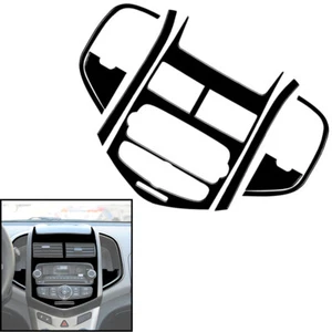 8PC For CHEVROLET SONIC 2012-16 ABS Gloss Black Trim Central control panel radio - Bild 1 von 14