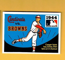 1971 Fleer LAUGHLIN WORLD SERIES 1944 Cardinals v. Browns  #42 BLACK BACK NRMT