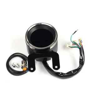 Universal Tachometer Motorcycle Speedometer Digital LED LCD Odometer - Picture 1 of 7