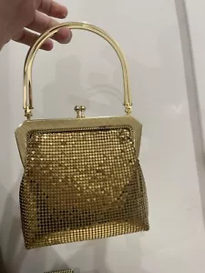 Vintage Glomesh Gold Bag Fixed Handle Boxed As New Condition - Picture 1 of 13