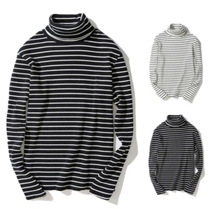 Men's Long Sleeve Pullover High Neck Turtleneck Stretch Slim Basic T Shirt Tops - Picture 1 of 17