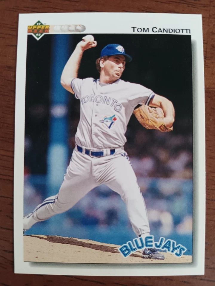 TOM CANDIOTTI TORONTO BLUE JAYS 1992 UPPER DECK BASEBALL CARD #447 - Image 1 of 1