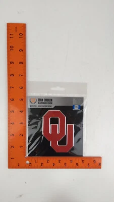 Low Profile Light Weight Aluminum Decal Emblem NCAA Oklahoma Sooners Boomer - Image 1 of 4