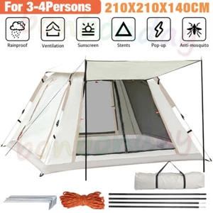 Pop-Up Zelt Wurfzelt Camping Wasserdicht Trekkingzelt 3/4 Personen Familienzelt - Bild 1 von 19