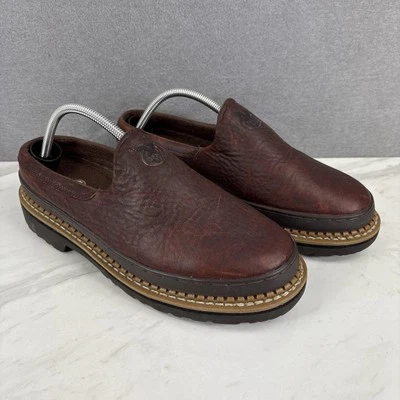 Georgia Giant Bota Zapatos de Trabajo Sin Cordones Cuero Marrón Para Hombre 10W G1133 Raro Foto 1 de 4