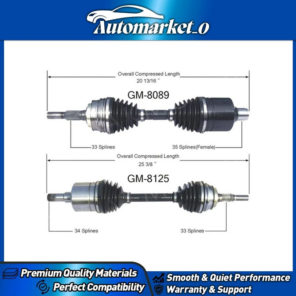 Eje CV eje CV medio eje delantero para Chevrolet Celebrity 1984 1985 1986-1989 Foto 1 de 3