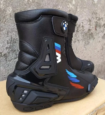BMW S1000RR Leather Motor cycle Raching boots Premium motorbike Riding shoes. - Image 1 of 4