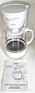 Rival 12 Cup White Basic Drip Style Coffee Maker Model # Rv-076 / Manual-filters - Picture 1 of 20