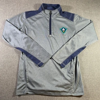 Champion Elite UNC Wilmington Seahawks Pullover 1/4 Zip Gray Mens Size S - Image 1 of 4