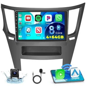 8 Core 4+64G] Android 15 Car Stereo 9” for Subaru Legacy Outback 2010-2014 - Foto 1 di 7
