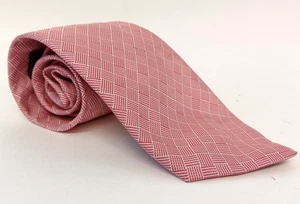Mulberry 100% Silk Tie Pink Patterned Men Classic Necktie Formalwear - Picture 1 of 9
