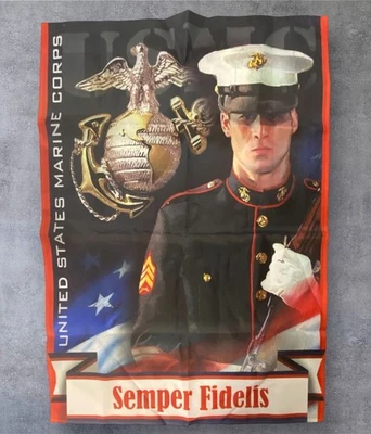 Флаг морской пехоты США XL — Semper Fidelis — коллекция Hamilton — корпус морской пехоты 40 x 28 дюймов б/у в отличном состоянии - Изображение 1 из 4