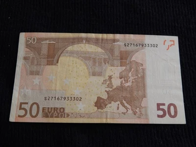 ITALY  50 EURO 2002 J. C. Trichet  printer J045A3 Circulated - Image 1 of 2