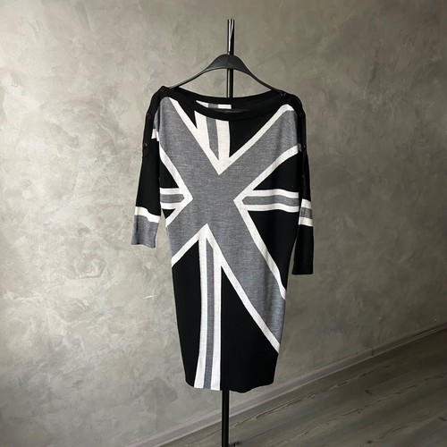 Alexander Mcqueen Union Jack maglione vestito in maglia M