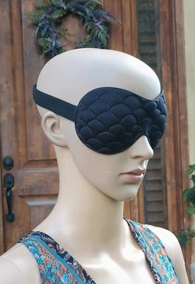 Sleep Satin Eye Mask w/Ruffle Detail & Travel Eye Mask Set, OS (black, sage, vio - Image 1 of 4