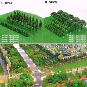 Trees Model Models Green High Quality Miniature Trees Model Model Train - Picture 1 of 42