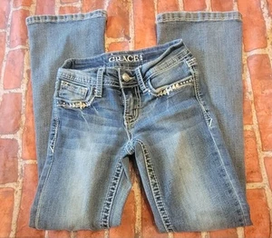 Grace In La Girls Jeans Sz 7 - Picture 1 of 1