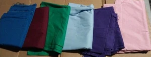 Lot Of 6 Colors Cotton Fabric Multi Colors Various Sizes - Picture 1 of 9