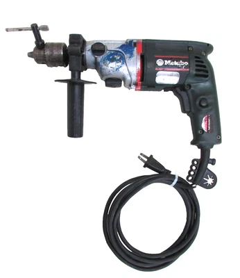 METABO TOOLS 1/2" ELECTRIC HAMMER DRILL, 523 w/ CHUCK KEY & SIDE HANDLE - Image 1 of 4