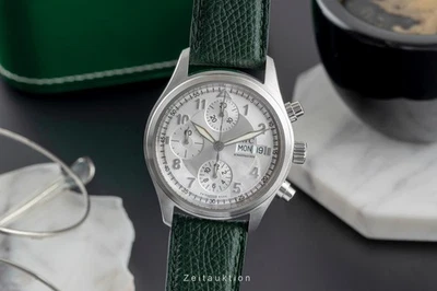 IWC Fliegerchronograph Spitfire Day-Date Stahl Automatik Herrenuhr Ref. IW370628 - Bild 1 von 4