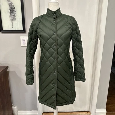 Nwt J Jill Green Down Puffer Jacket Coat XS Lightweight Boxwood - Image 1 of 4