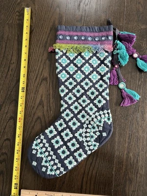 *NWOT* Free People FP ONE Christmas Holiday Stocking *Blue* - Image 1 of 3