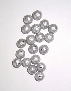 20 St. Effekt Perle Acryl silber 10 mm rund - Bild 1 von 1