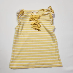 Matilda Jane Girls Size 6 Yellow Striped Sleeveless Top M4 - Picture 1 of 9