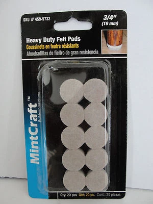 Nuevas almohadillas de fieltro Mintcraft de 3/4" de alta resistencia #459-5732 Foto 1 de 2