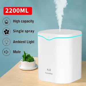 2200mL Luftbefeuchter Ultraschall-Aromadiffusor ätherische Öle USB-Luftreiniger - Bild 1 von 8