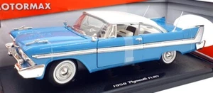 Motor Max scala 1/18 pressofuso 73115 - 1958 Plymouth Fury - blu/bianco - Foto 1 di 5