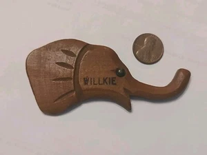 vintage 1940 WENDELL WILLKIE President Campaign ELEPHANT Wooden Head GOP Scarce! - Picture 1 of 3