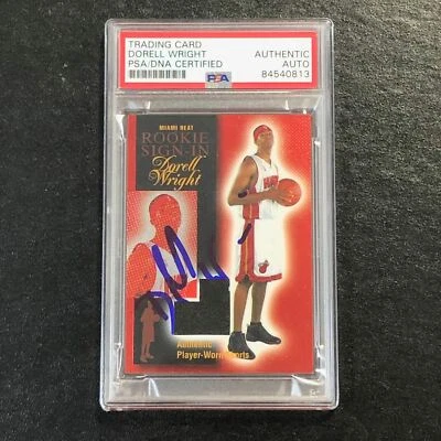 Tarjeta firmada por Dorell Wright 2004-05 Topps Rookie Sign-In #RSI-DW automática losa PSA  Foto 1 de 2