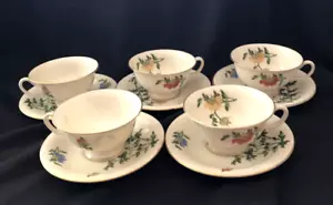Castleton China MA LIN 5 Cup and Saucer Sets - Picture 1 of 3